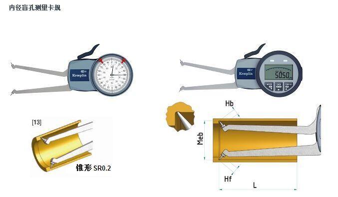 内径盲孔测量卡规, 盲孔测量, 内卡规